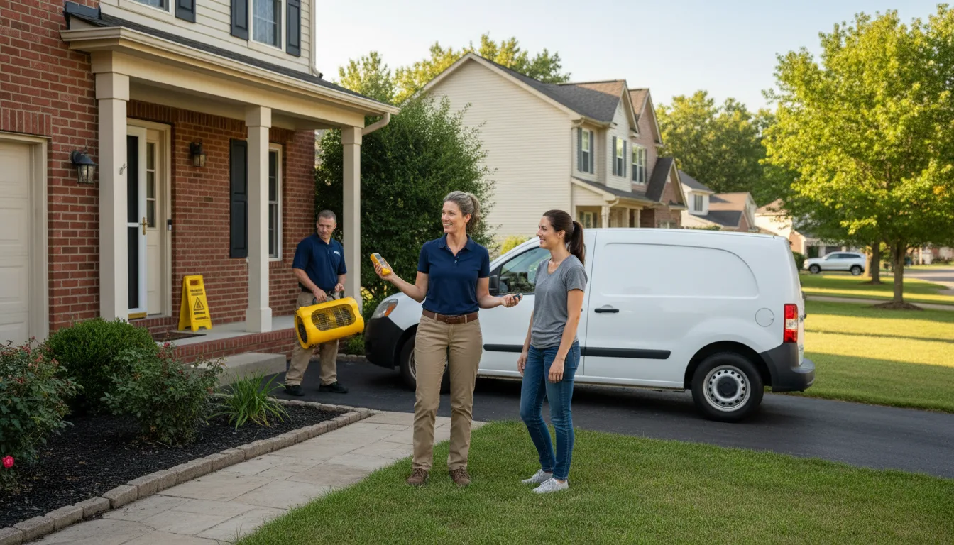 Residential water damage restoration in Mccool, MS